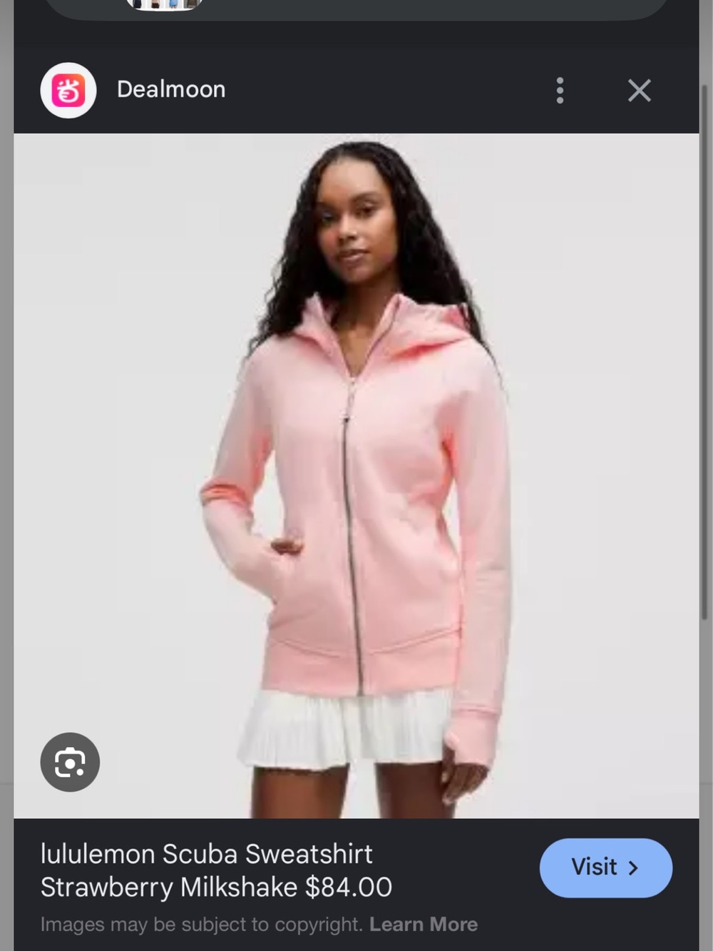 lululemon athletica Zip-Up Hoodie in Strawberry Pink